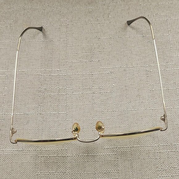 Vintage Liz Claiborne Women Eyeglasses Frame Half Rim Gold Tone Glasses Eyewear - Picture 12 of 12
